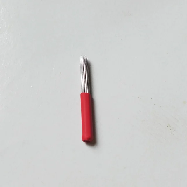 50pcs Permanent Makeup Eyebrow Tattoo 19 Pins Microblading Needle 3D Eyebrow Embroidery 19 Fog Round Needle Red 50pcs Permanent Makeup Eyebrow Tattoo 19 Pins Microblading Needle 3D Eyebrow Embroidery 19 Fog Round Needle Red
