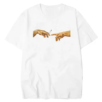 LettBao MICHELANGELO T Shirts Men Harajuku Funny Print Tshirt Men Hip Hop 100 Cotton Streetwear Tee Shirt Homme Tops tanie i dobre opinie Krótki Casual Bawełna O-Neck Regularne Drukowania Dziane Chiny (kontynent) Mężczyzn Szczyty Tees T Shirt Homme Tshirt men funny print