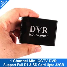 2015 Обновление 1 Канал Мини CCTV DVR Поддержка SD Карт в Режиме реального времени Xbox HD Mini 1Ch DVR Совета MPEG-4 Сжатия Видео Цвет Черный