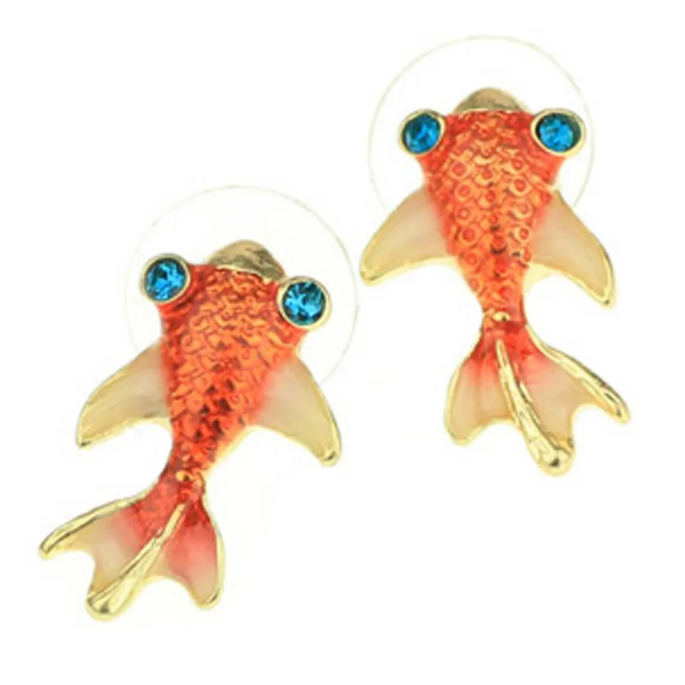 Low Price Wholesale Fashion Bohemian Style Earrings Gold Small Fish Ear