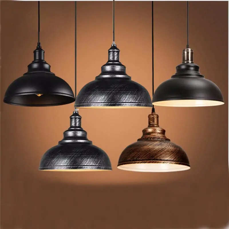 Billige Vintage Edison Licht Abdeckung Lampenschirm E27 Industrie Retro Lampe Basis Loft Eisen Anhänger Lichter Halter Beleuchtung Leuchte