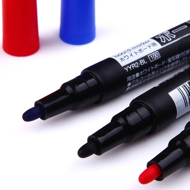 

Free shipping ZEBRA Erasable Marker Pen 1 Pcs Whiteboard School Dry Erase Markers Blue Black Red Office Supplies/YYR2