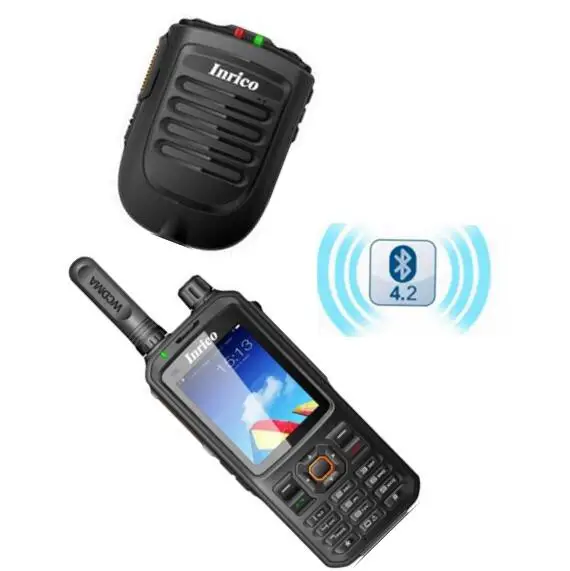 4G радио Телефон+ 4G LTE POC Telefono Walkie Talkie Android 7,7 Zello Real-PTT Dual SIM дальний fm приемопередатчик - Цвет: Add wireless speaker