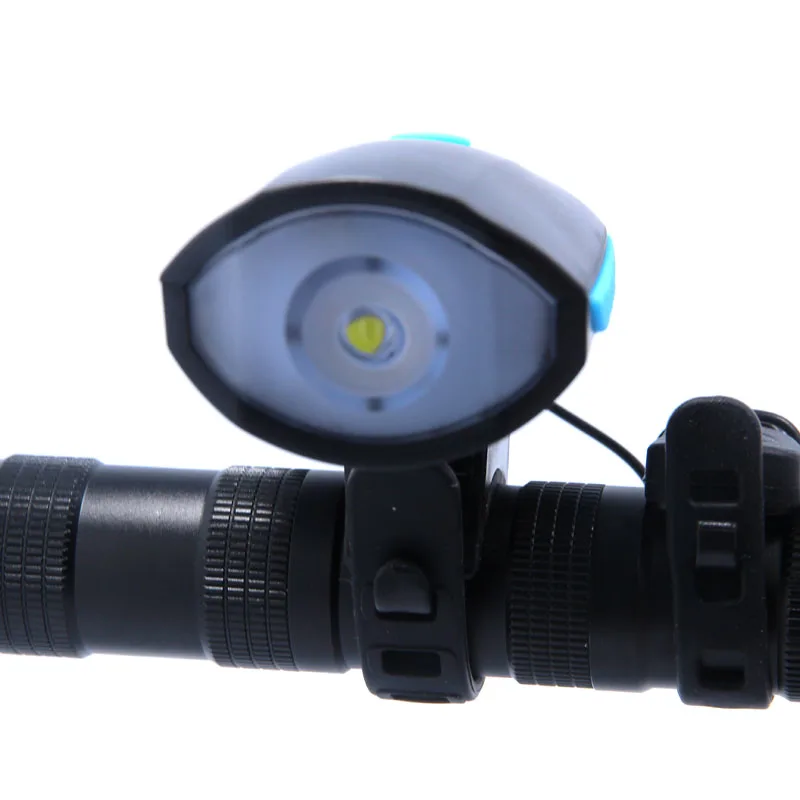 2 IN 1 LED Bike Light With electric Bell trembler buzzers horn switch Cycling Bicycle Lamp Battery Built-in USB Charging