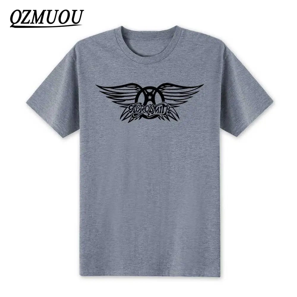 Новинка, модная футболка Aerosmith, новая летняя Стильная мужская футболка в стиле рок-группы, мужские хлопковые футболки с коротким рукавом в стиле рок-н-ролл, размер XS-XXL - Цвет: Gray2