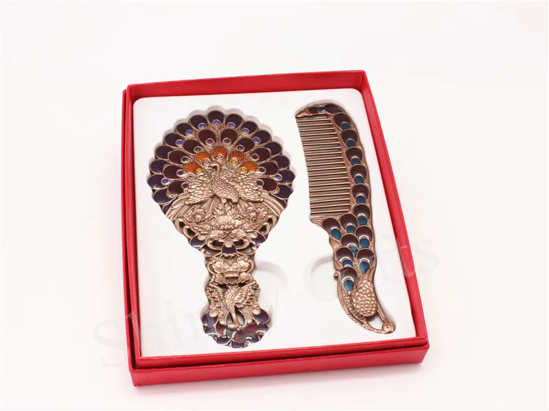 Peacock mirror comb sets (3)