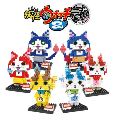 Yo kai Watch Bricks block mini Bricks Japan Anime Yokai Watch Baby Classic Toys Integral Card