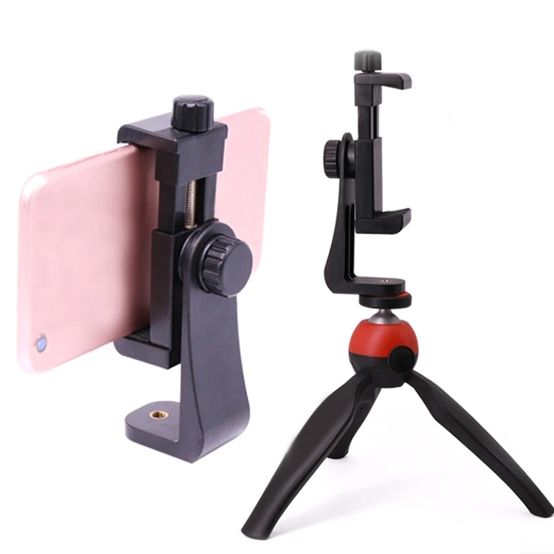 

Phone Video Tripod Clamp Mount Adapter/Vertical Bracket 360 Degree Smartphone Holder/Clip Clipper Sidekick for iPhone 8 Android