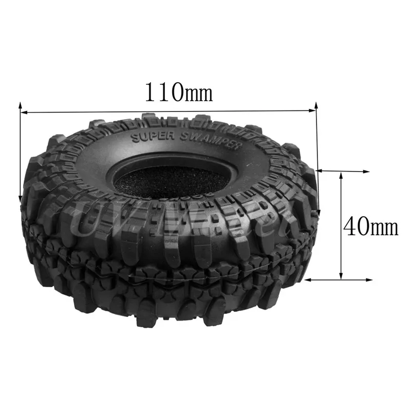 4 шт. 110 мм 1 9 &quotRC 1:10 резиновые шины для RC Рок Гусеничные колеса SCX10 D90 D110|rc 1:10|rc 1rubber