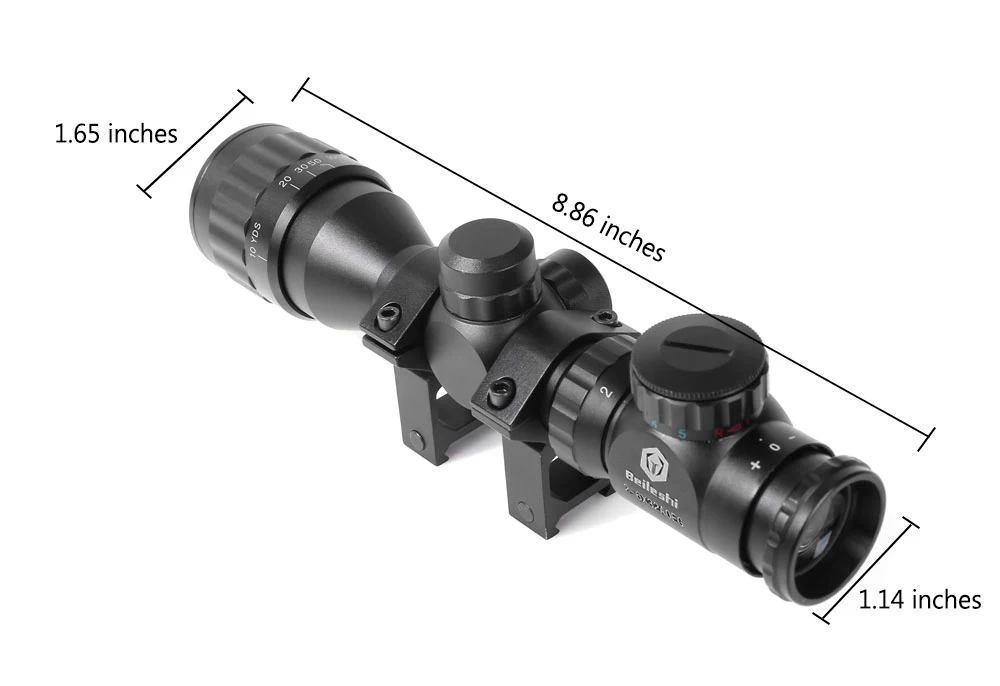 Beileshi 2 - 6 x 32AOEG Outdoor Hunting Tactical Telescope Fast Optical Sight with Scope Sunshade