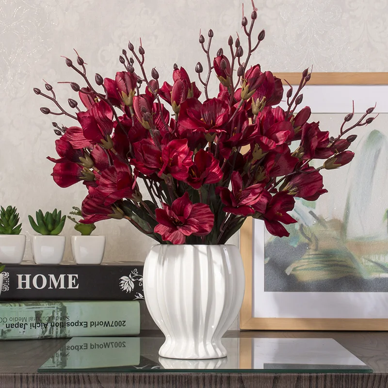 1 Set Artificial Flowers Magnolia Denudata Bouquet Fishtail