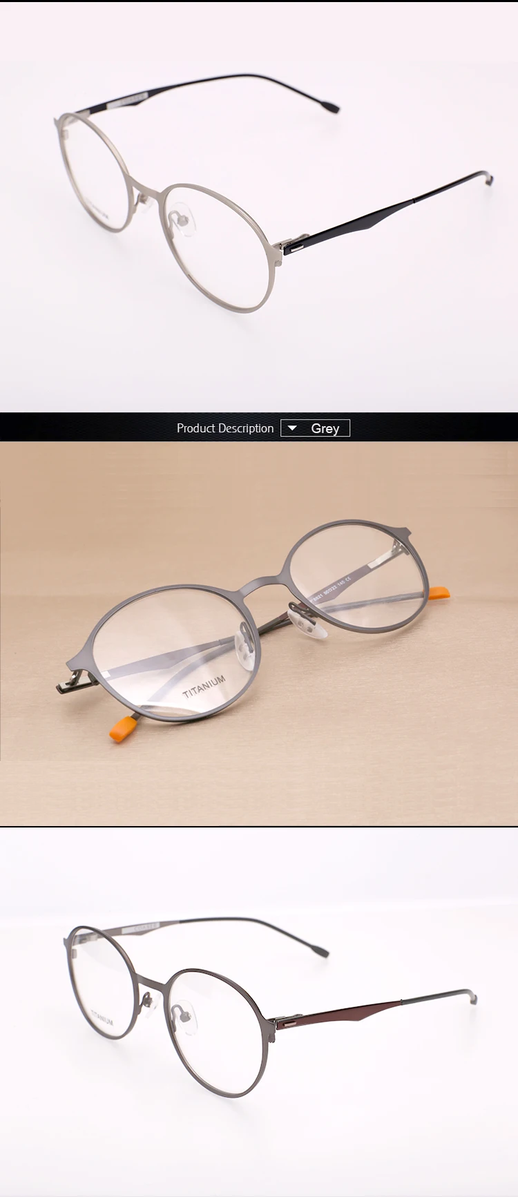 Винтажные брендовые круглые металлические мужские очки с оптической оправой оправа Очки для работы за компьютером прозрачные большие очки для чтения очки по рецепту