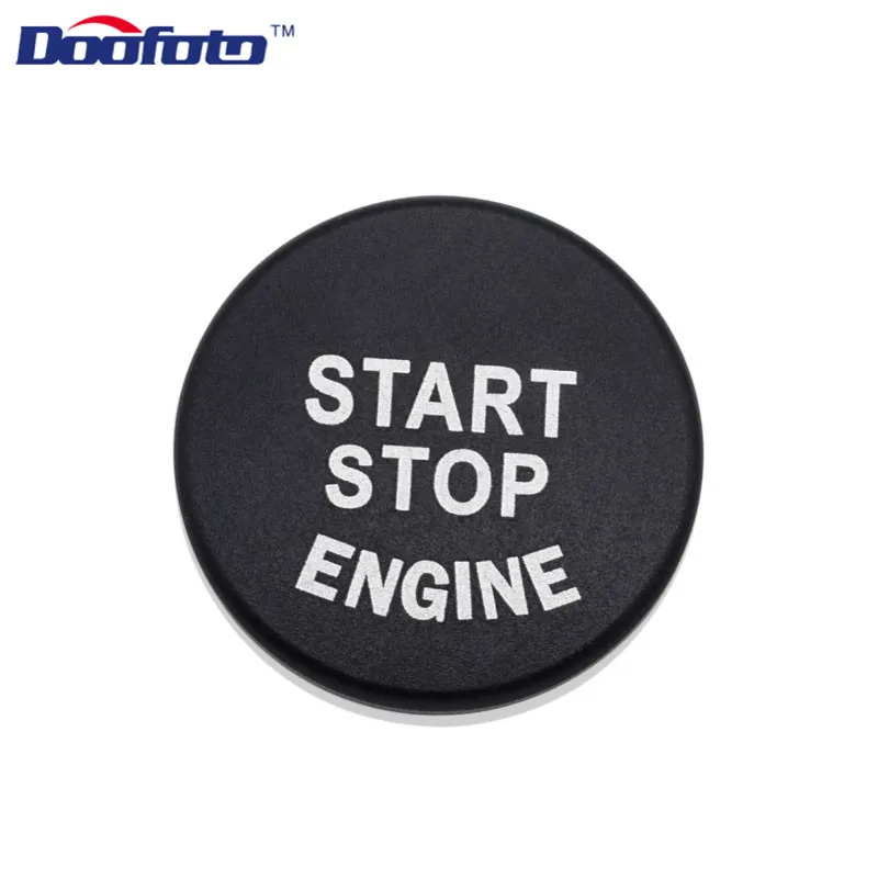 Doofoto автомобильный Стайлинг для Bmw E46 E60 E39 F30 F20 118i F22 F23 F45 X1 F48 E84 E90 E91 E93 X6 кнопка запуска остановить наклейки аксессуары - Название цвета: Button Cover Black