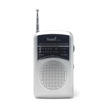 

Sami-wearable radio with headphones and speaker AM/FM