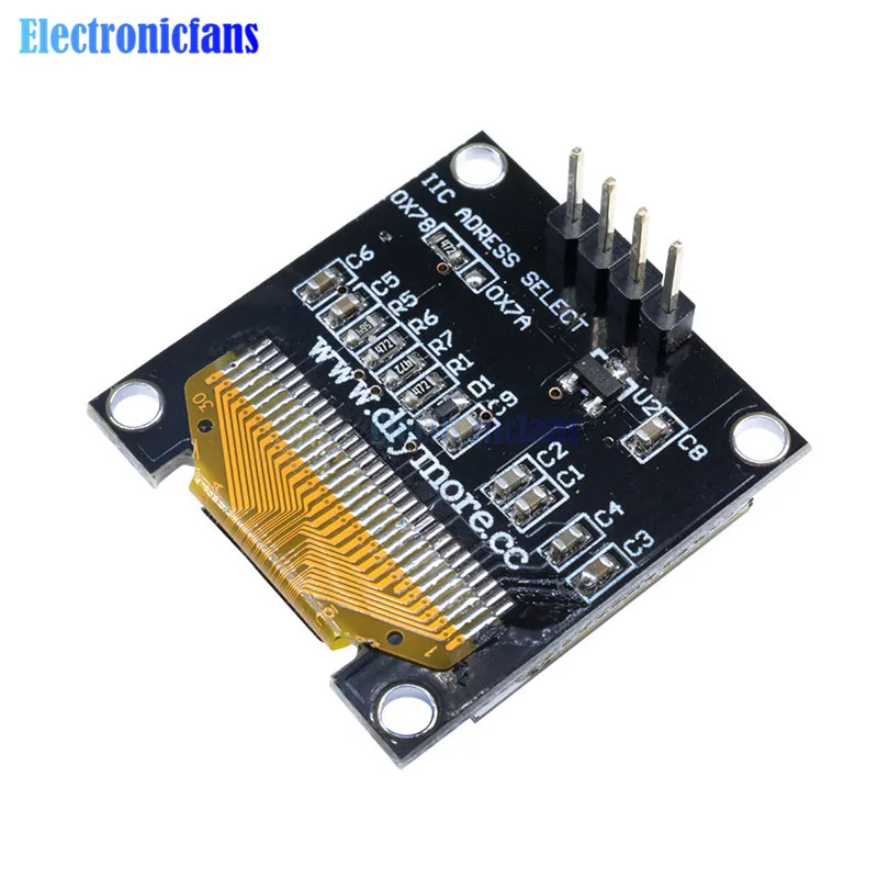 0,9" I2C IIC Серийный 128X64 128*64-белый топ с o-образным светодиодный ЖК-дисплей светодиодный Дисплей модуль SSD1306 12864 3V~ 5V DC 0,96" SPI серийный модуль для Arduino