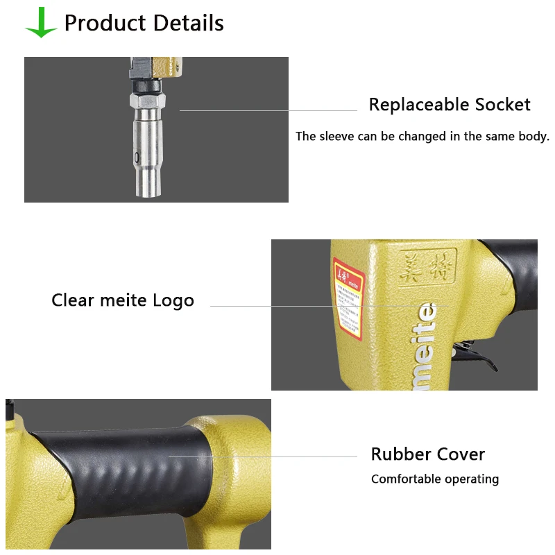 MEITE 1170 пневматический штифтовый пистолет 11,7 мм с диаметром головки пневматический гвоздильщик для изготовления дивана/мебели Jun.14 инструмент для обновления