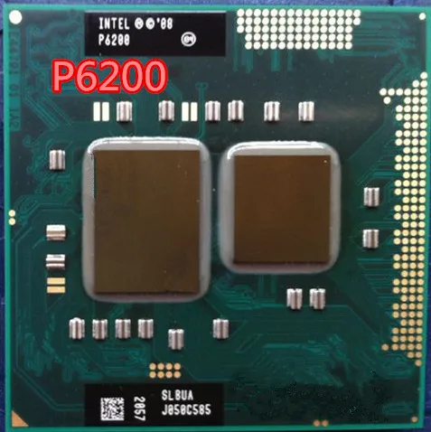 Процессор для Intel Pentium P6200 p6200 3 м кэш, 2,13 ГГц Поддержка HM55 ноутбук процессор