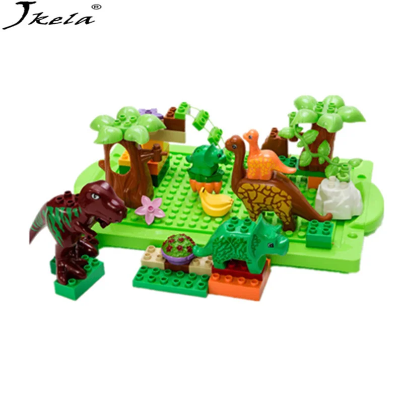 [hot] Large particles Animal dinosaur World park Model toys 40Pcs/Lot