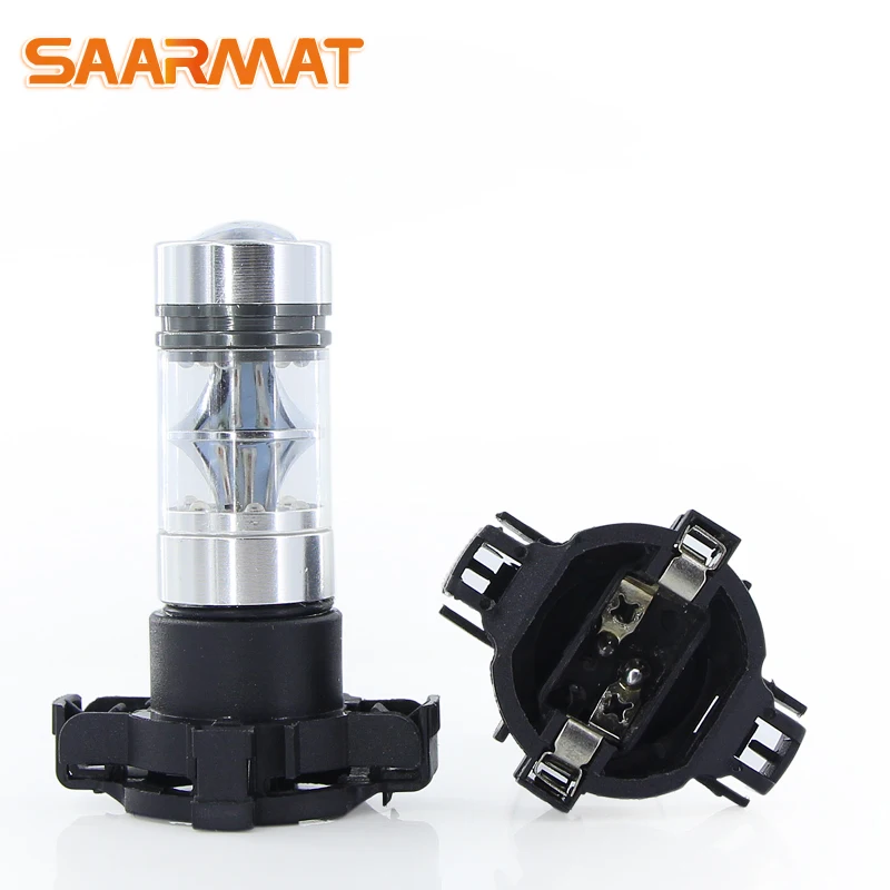 SAARMAT Plug & Play 2x White Amber/Yellow PY24W bulb Canbus No Error ...
