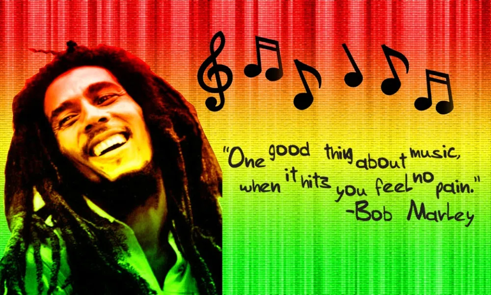 Bob Marley поп-певец Ткань плакат 40 &quotx 24&quot 21 13&quot-012 | Дом и сад