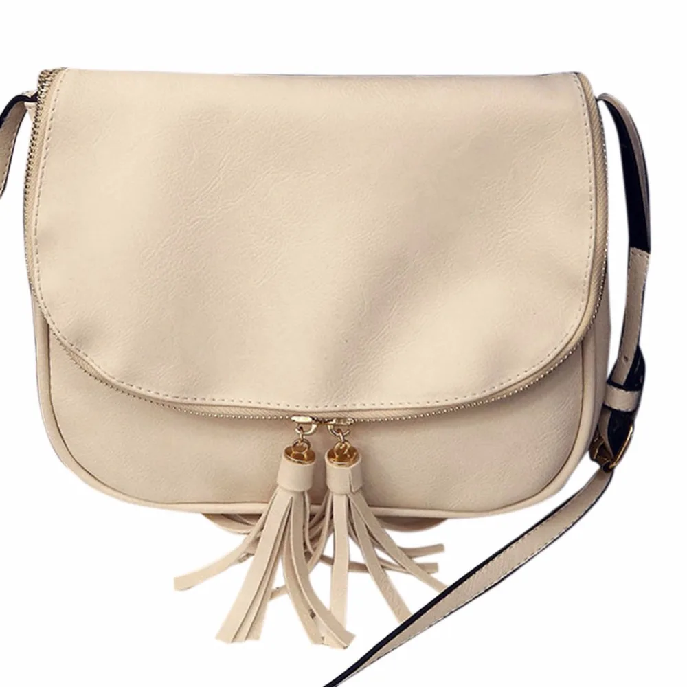 Small Fringe Leather Crossbody Bag IUCN Water