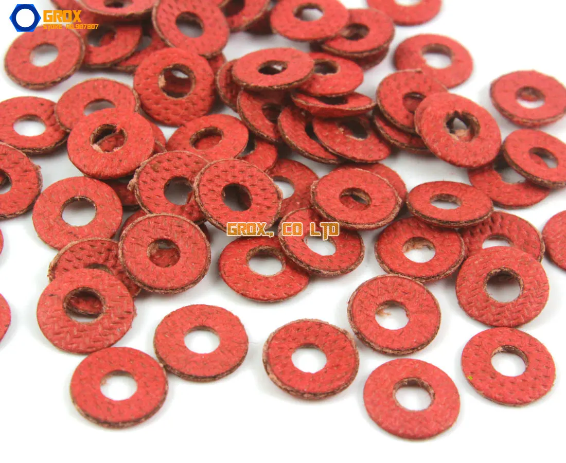 3000 Pieces M3*8*0.5mm Red Paper Washer Insulation Washer 