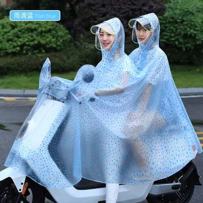 KTLPARTY Для женщин мотоцикл/electrombile дождевики женские два человека плащ пончо электромобиль motorcar водонепроницаемый