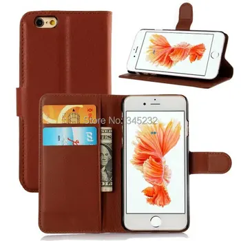 

10pcs/lot free shipping Litchi Grain wallet leather Case stand For iphone 5/5S/5C/SE/6/6 PLUS/6S/6S PLUS/7/7 PLUS