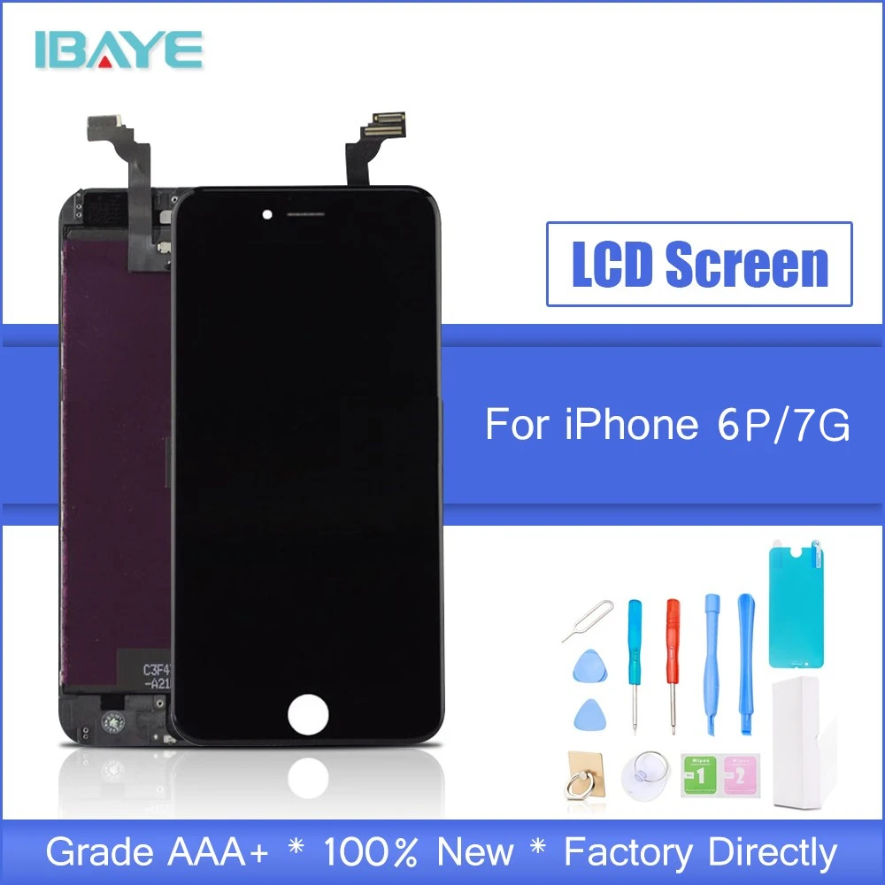 

LCD For iPhone 6 Plus Display Touch Screen display for iphone6 plus lcd Digitizer Assembly Black + Tools Free Shipping