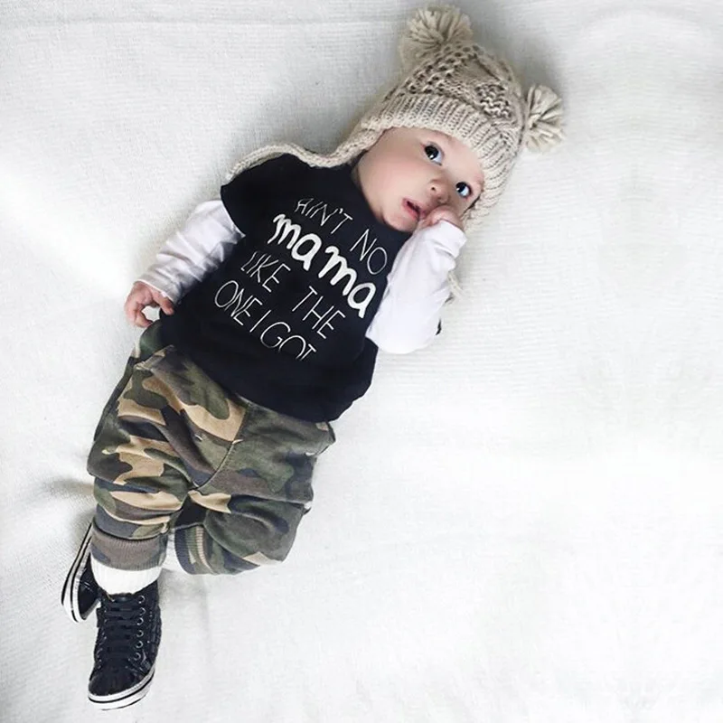 Camouflage Baby Boy Clothes Set Newborn Infant Clothing Toddler boys