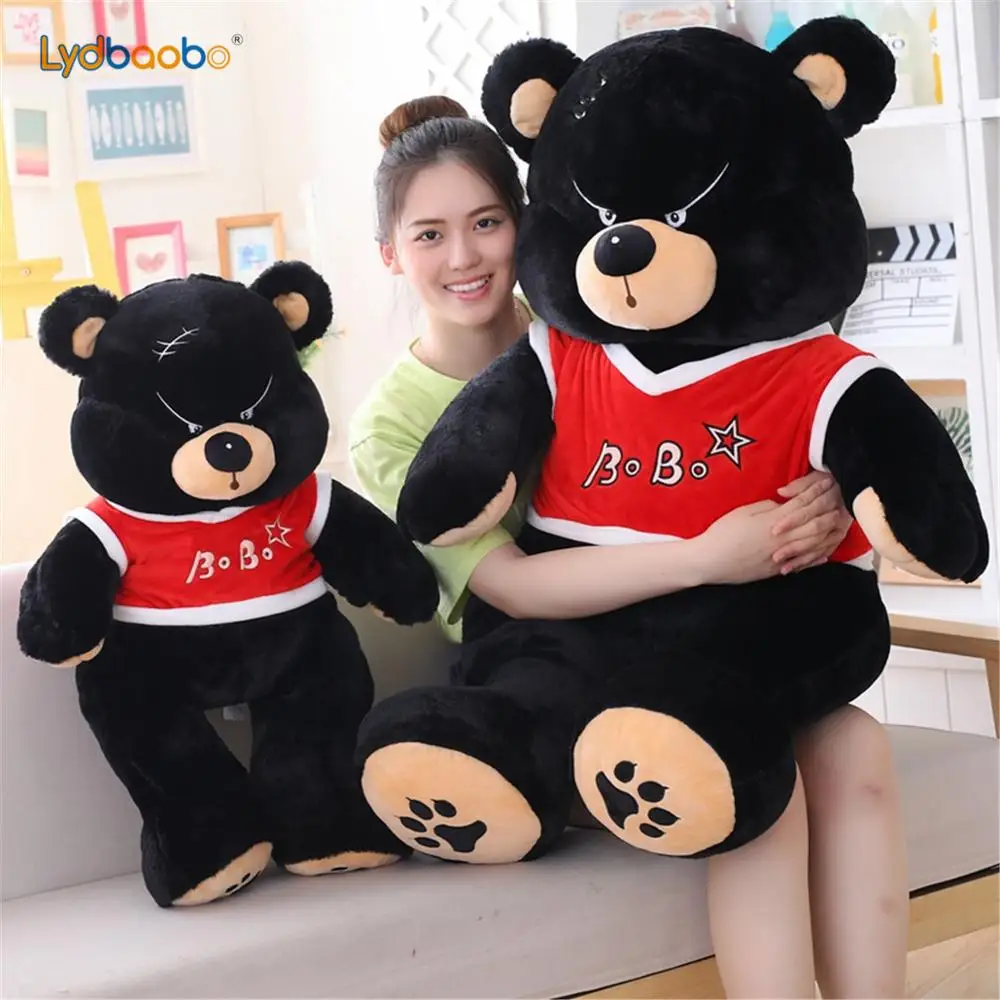 giant black teddy bear