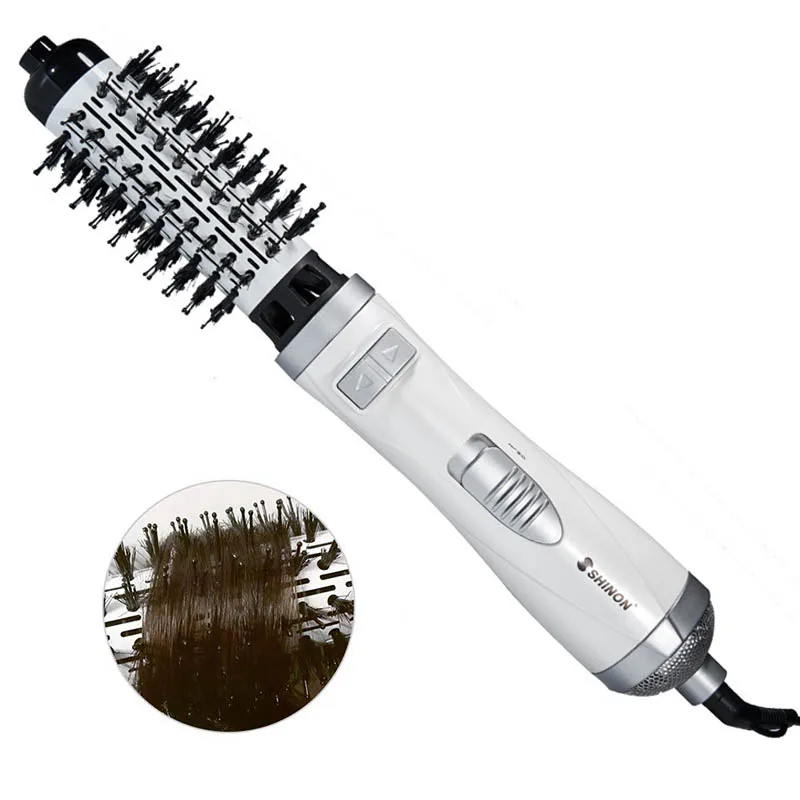 

2 in 1 Multi-function Straight Curly Hair Electric Comb Hair Dryer Hair Curling Straightening Styling Negative Ion Hot Air Comb