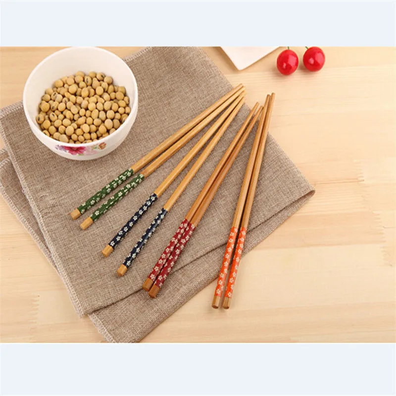 Natural Sushi Chopsticks Traditional Vintage Handmade Chinese Dinner Eco-friendly Individual palillos chinos Gift | Дом и сад