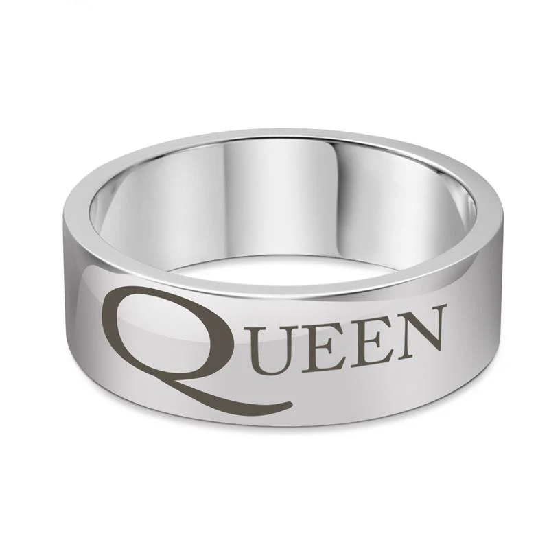 OBSEDE кольца King queen из нержавеющей стали для влюбленных пар, кольца для мужчин и женщин, Романтические Свадебные обручальные модные ювелирные изделия - Цвет основного камня: Q 2