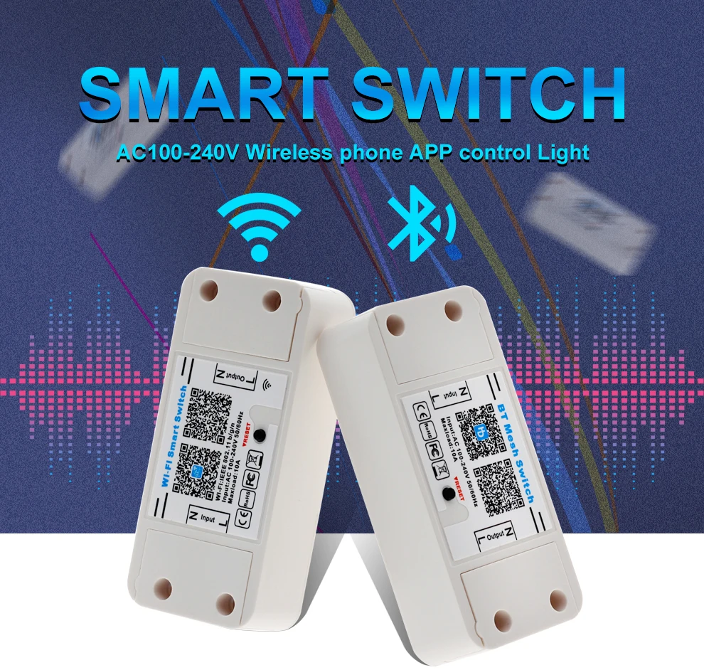 Magic Home Smart Switch 110 В 220 В DIY WiFi Bluetooth беспроводной пульт дистанционного управления светильник с переключателем управления для работы с IOS Android APP