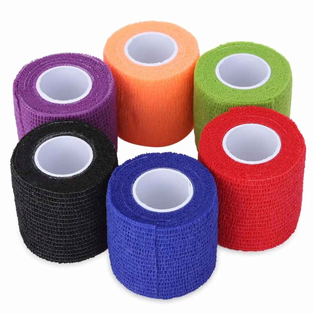 Autoadesivas da Atadura dos Elásticos da Tela Descartável do Aperto cm da Tatuagem para Acessórios da Tatuagem da Proteção do Esporte Fitas Pretas Tecida Não 2.5 16 Cheap Acessórios para tatuagem
