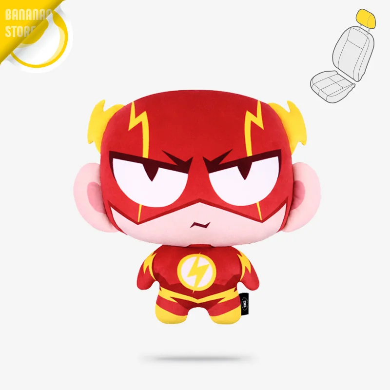 

Flash Neck Pillow Justice League Auto Headrest Universal Car Seat Head Rest Cartoon Cute DC Car Accessories подушка в машину
