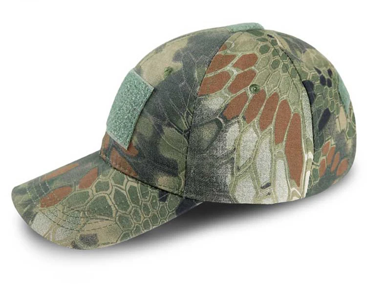 Тактическая камуфляжная кепка с застежкой сзади, тактическая охотничья Кепка для мужчин, Регулируемая Кепка для пейнтбола, Боевая Кепка s - Цвет: green Snake