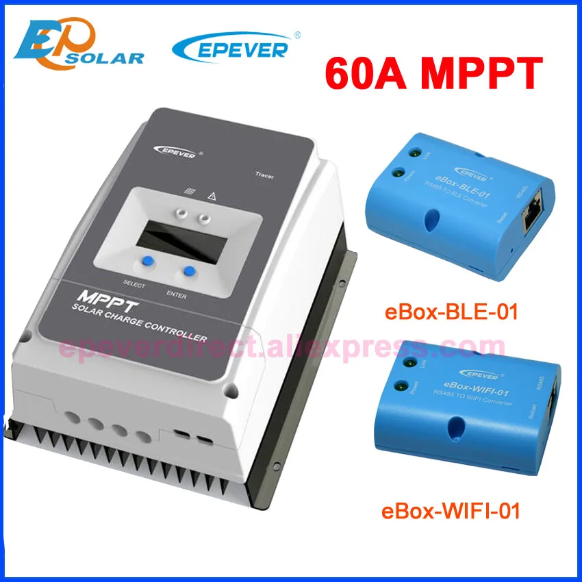 Контроллер заряда солнечной батареи EPever MPPT 60A 12 В 24 36 48 ЖК дисплей с подсветкой для