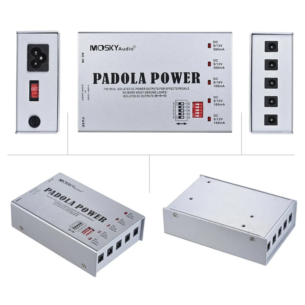 Guitar Pedal Power Supply High Quality Guitar Effect Pedal Power Supply Ten Isolated Output 6/ 8 Way Stabilized Voltage