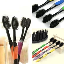 4Pcs Bamboo Charcoal Nano Brush Home Oral Care Double Ultra Soft Toothbrushes Dental Health Chic Design 5GOE