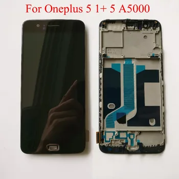 

Black/White 5.5 inch For Oneplus 5 1+ 5 A5000 One Plus Five Full LCD DIsplay Touch Screen Digitizer Assembly With Frame