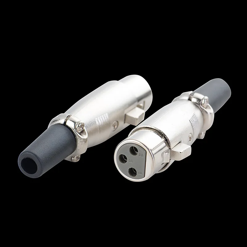 

Free Shipping 10PCS 3 - Core Cannon Plug Card Faucet Audio Microphone Connector Balance Cannon Female Jack Audio Adapter