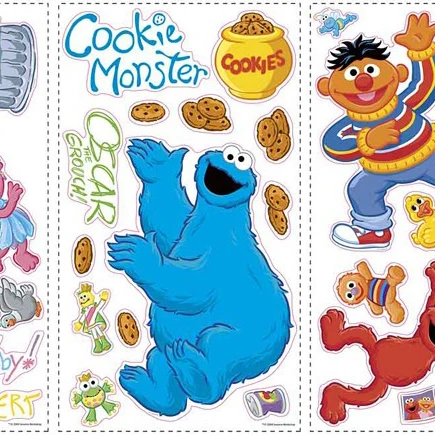 Roommates Baby Room Wall Decor Sesame Street Peel And Stick Wall Decals Wall Stickers Aliexpress