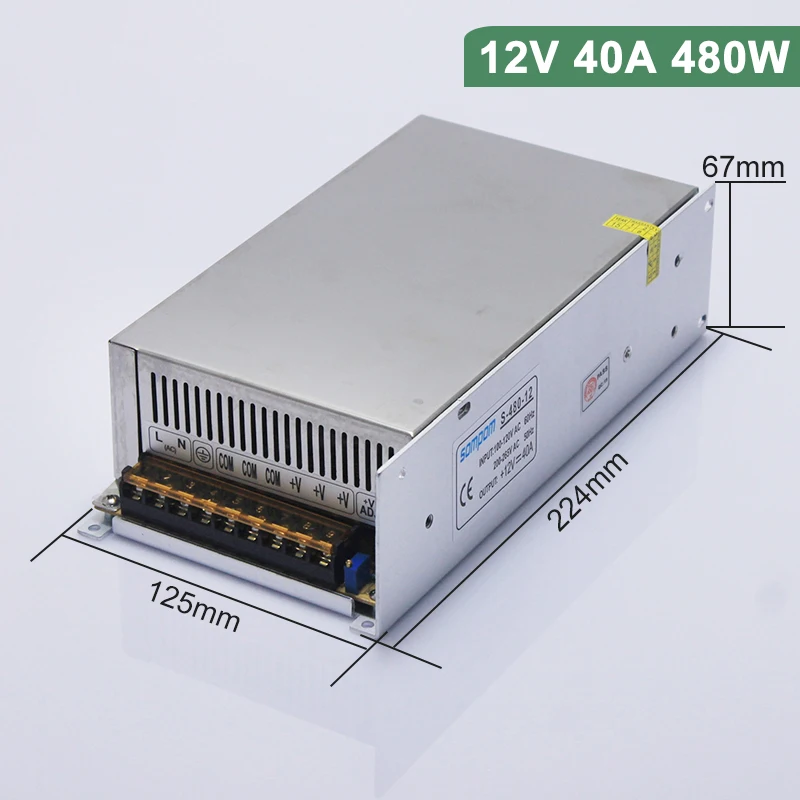 10 Вт-400 Вт освещения Трансформаторы AC 85 В-265 В к DC 12 В переключатель Питание адаптер конвертер для RGB Светодиодные ленты водителя света