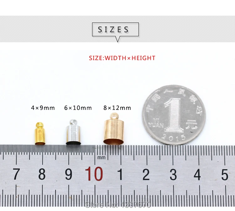 50p 4x9/6x10/8x12 мм серебряное позолоченное ожерелье с кончиком кисточкой колпачок s бусины колпачок соединители фурнитура для украшений Бусины