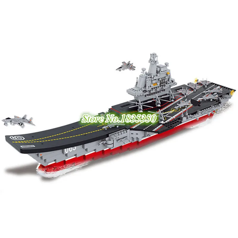 Sluban-1-450-Aircraft-carrier-Antisubmarine-helicopters-Stealth-aircrafts-fighter-planes-building-blocks-action-figure-toys