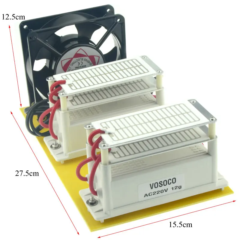 

Portable DIY Ozone Generator 220v 24g/h Ceramic Plate Ozonizer water Air sterilize Purifier treatment Formaldehyde removal 200W