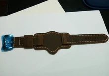 24mm Dark brown cow Leather Strap fit parnis Vintage Classic watch 0240