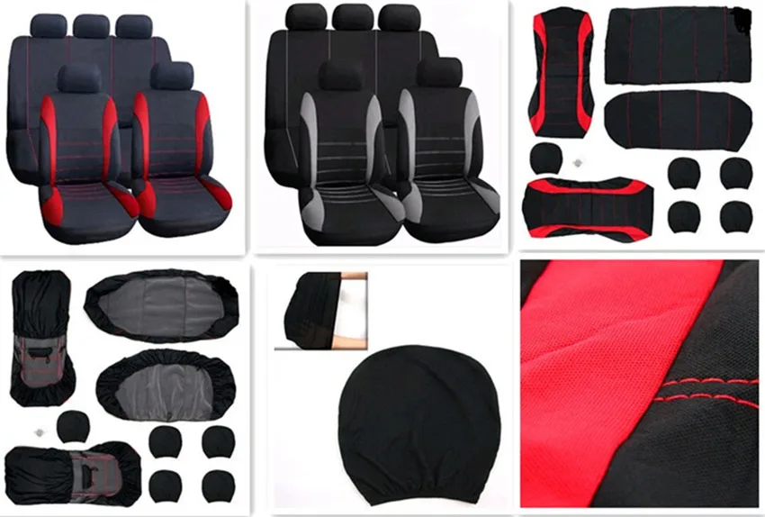 Автомобильные сиденья для Kia Rio Sportage Sorento 4/6-6/4, наборы, 3 мм, Полиэстеровые универсальные чехлы для сидений 9 шт